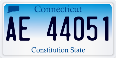 CT license plate AE44051