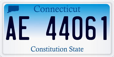 CT license plate AE44061