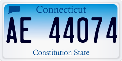 CT license plate AE44074