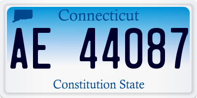 CT license plate AE44087