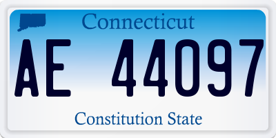 CT license plate AE44097