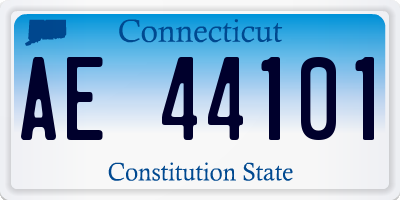 CT license plate AE44101