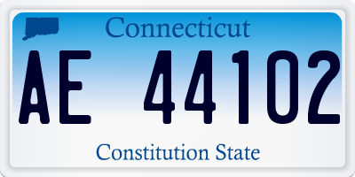 CT license plate AE44102