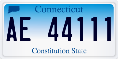 CT license plate AE44111