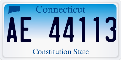 CT license plate AE44113