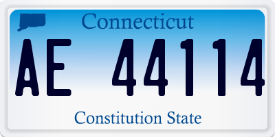 CT license plate AE44114