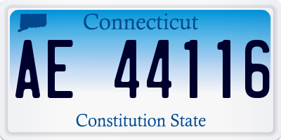 CT license plate AE44116