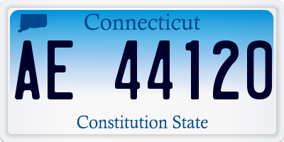 CT license plate AE44120