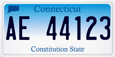 CT license plate AE44123