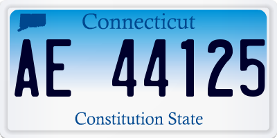 CT license plate AE44125