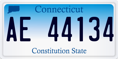 CT license plate AE44134