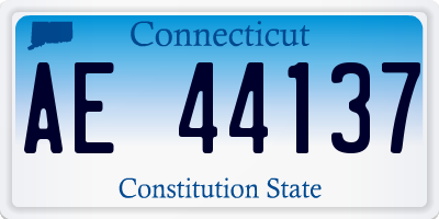 CT license plate AE44137