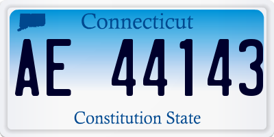 CT license plate AE44143