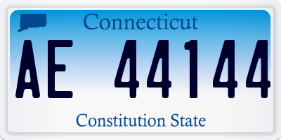 CT license plate AE44144