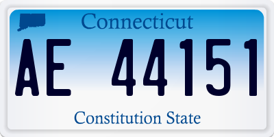 CT license plate AE44151