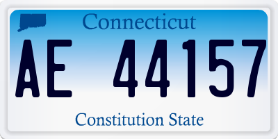 CT license plate AE44157
