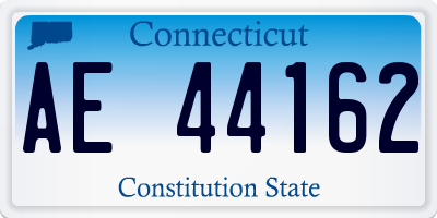 CT license plate AE44162