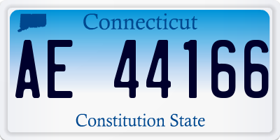 CT license plate AE44166