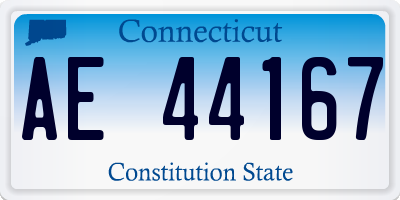 CT license plate AE44167