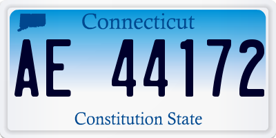 CT license plate AE44172