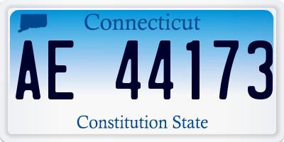 CT license plate AE44173