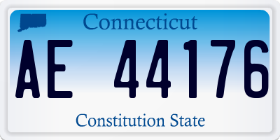 CT license plate AE44176