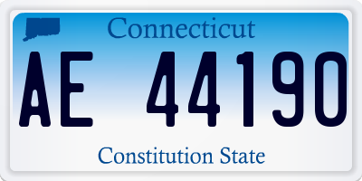 CT license plate AE44190