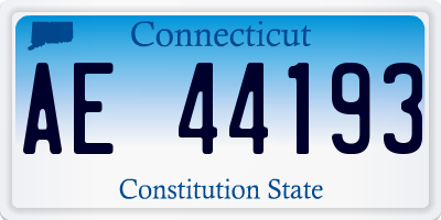 CT license plate AE44193