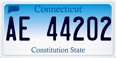 CT license plate AE44202