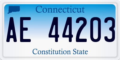 CT license plate AE44203