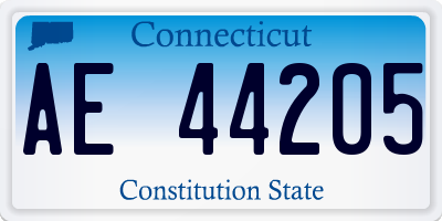 CT license plate AE44205