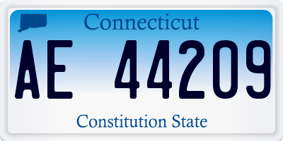 CT license plate AE44209