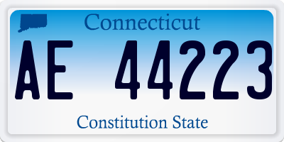 CT license plate AE44223