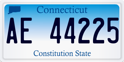 CT license plate AE44225