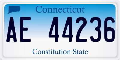 CT license plate AE44236