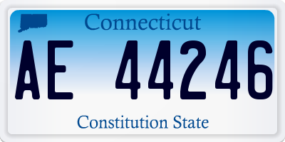 CT license plate AE44246