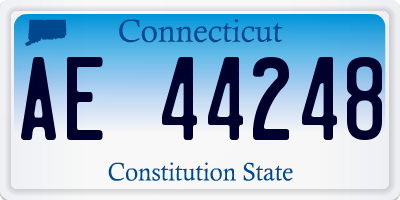 CT license plate AE44248