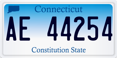 CT license plate AE44254