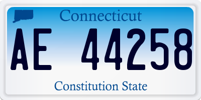 CT license plate AE44258