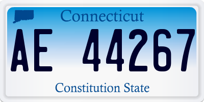 CT license plate AE44267