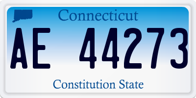 CT license plate AE44273