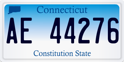 CT license plate AE44276