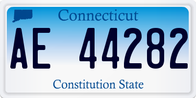 CT license plate AE44282