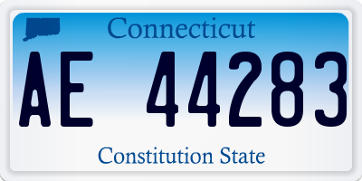 CT license plate AE44283