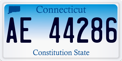 CT license plate AE44286