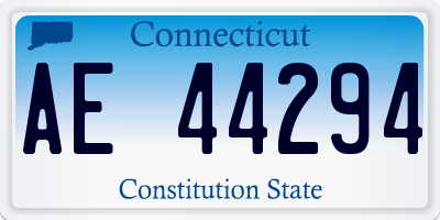 CT license plate AE44294