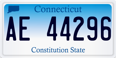CT license plate AE44296