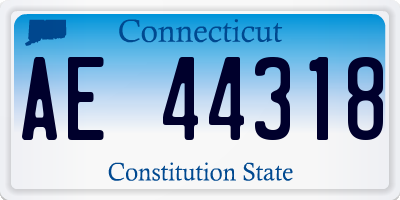 CT license plate AE44318