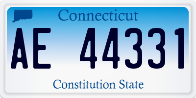 CT license plate AE44331