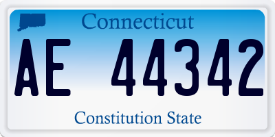 CT license plate AE44342